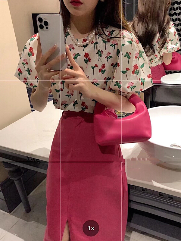 goods in stock! [A.C] Korean style three-dimensional flower shirt 11607# LSL