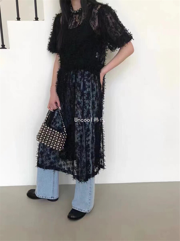 [rich] round neck pleated lady dress 9221# hyy