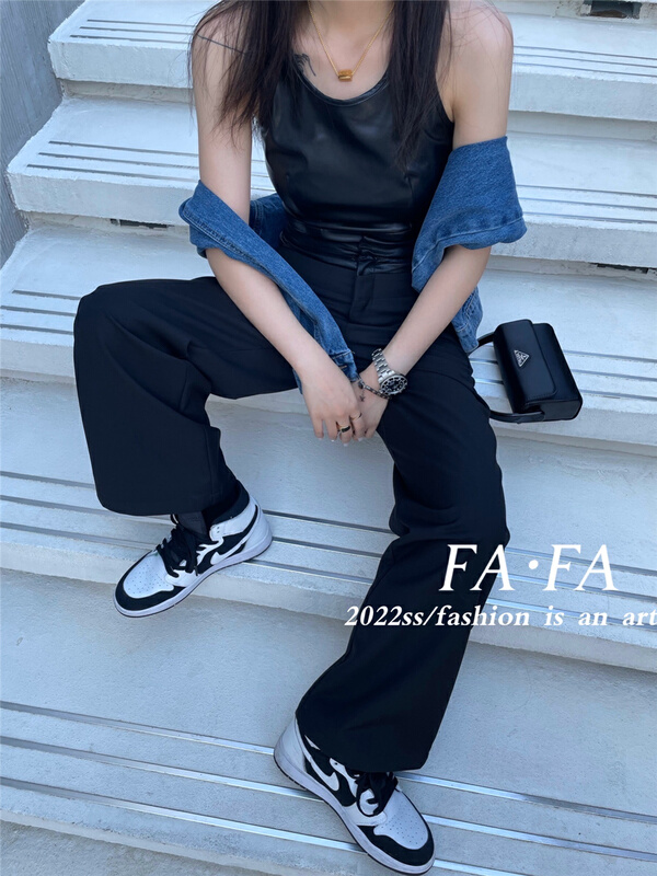 [Fafa] straight loose wide leg trousers 16819# zxl