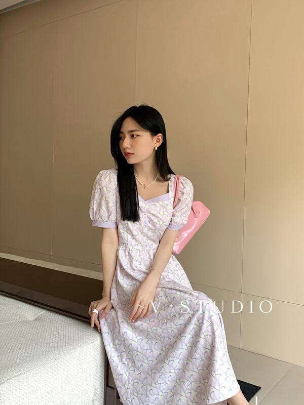 【FROM.V】優雅氣質小清新連衣裙  5239#  LL