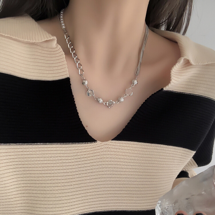 [inside] fashion niche design short necklace x1793# zxl