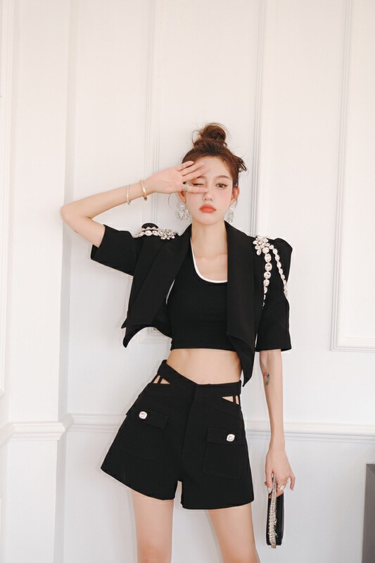 [ala] niche design hollow out casual shorts (excluding tops) b922# JJ