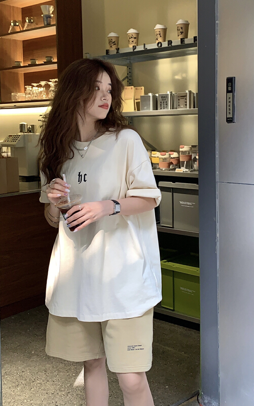 [11An] Korean simple printed short sleeve T-shirt a6569# LSL
