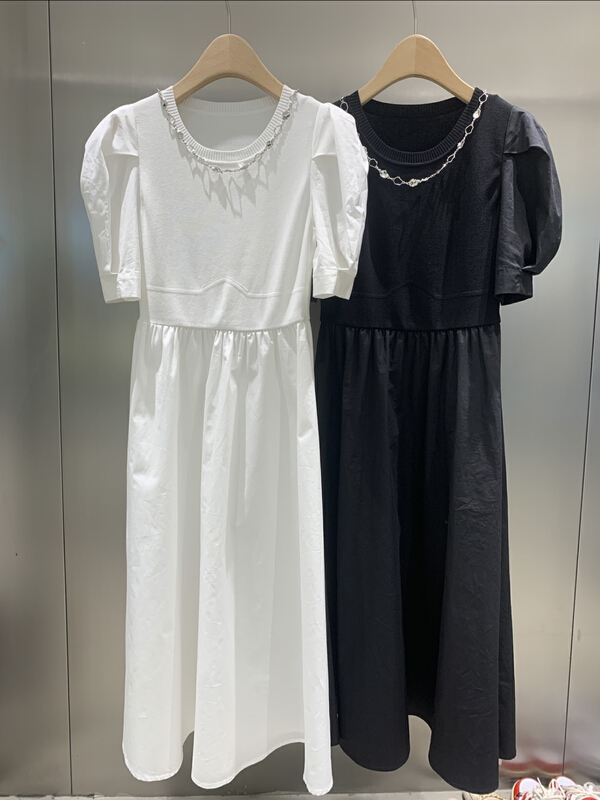 New in early summer! [DS] French high sense custom Rhinestone dress (with detachable chain) 28327d# XYJ