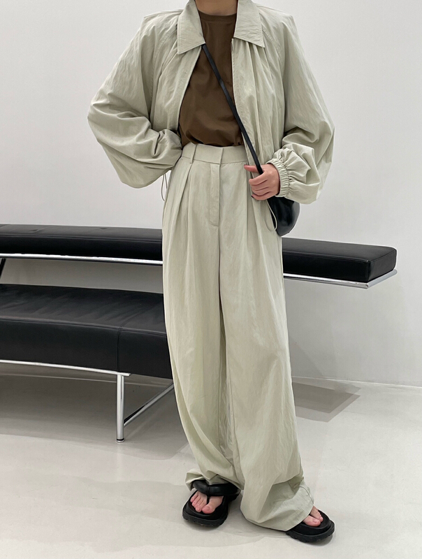 New year in early spring! [Hello September] texture Korean wrinkled straight pants m2212# CLS