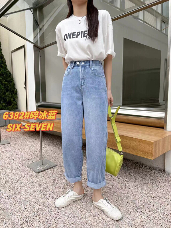 [six seven] Korean elastic waist jeans 6382# CLS