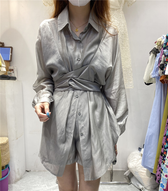 [bestie] design sense Harajuku style shirt + slim casual Shorts Set 1377# hjy