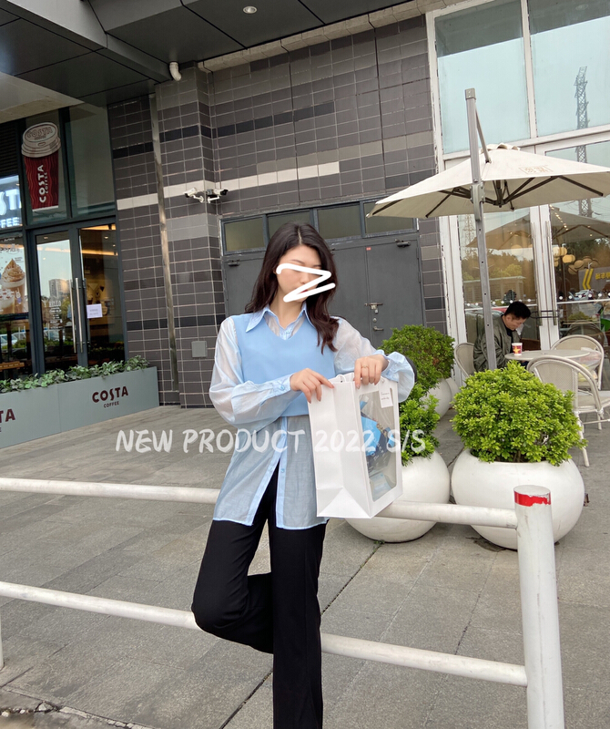 [Hello] Korean loose fit versatile fashion shirt ys6205-2# jhy