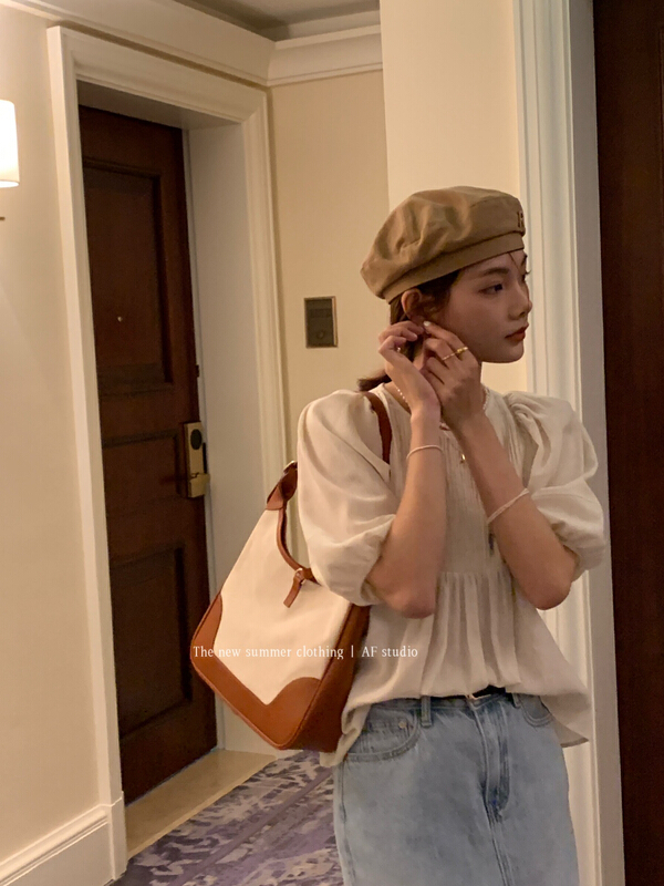 In early summer! [AF] foam sleeve design shirt ys1-90142\xyy