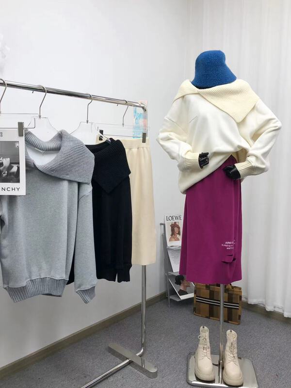 [planting grass and growing trees-u see] Korean version of simple niche trend sweater yj57-t1868# YJ