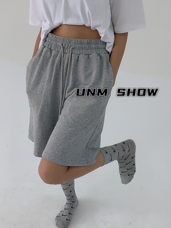 Original price 50.76! [unm-show] elastic waist loose five point casual shorts 1241\wtt