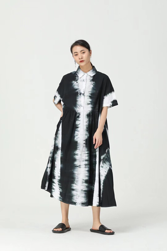 Stock! New in early summer! [size] Korean art halo Print Shirt 65328\lsw