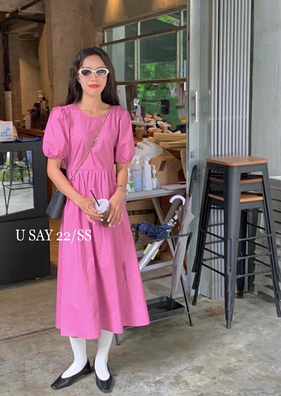 New in early summer! [u say] French first love sweet leaky back dress 65795# LSL