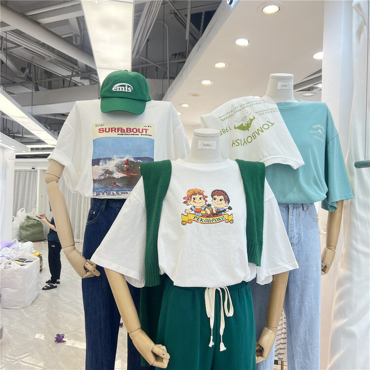 [rara] graphic print loose short sleeve T-shirt 79072# LSL