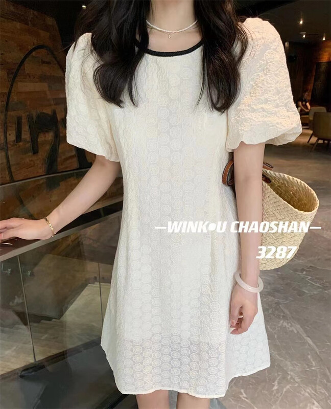goods in stock! [wink. U] short sleeve Pullover Pleated Dress 8929# hyy