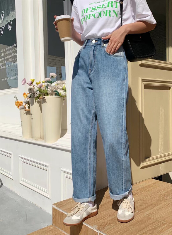 [buyer Yan Xuan - barbu] Korean straight style versatile jeans 81109# Cl