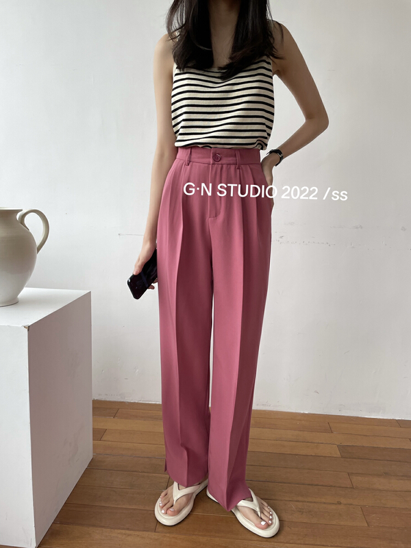 [g · n] simple temperament solid color trousers 13513# hjy