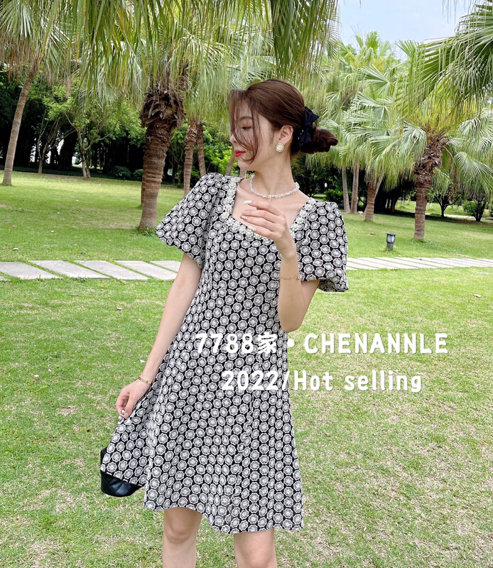 [chennnle] Korean Fashion Square Neck Dress 9510# PCZ