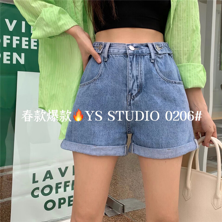 New year in early spring! [yuan color] design sense features thin denim shorts y0206# LSW