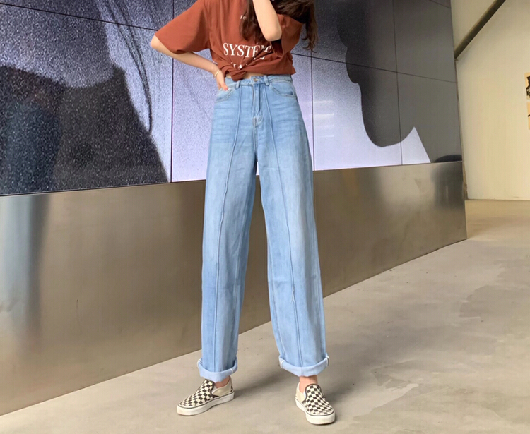 Original price 133.60! New in early summer! [1980] Korean style three-dimensional pleated loose jeans 65076# zyh