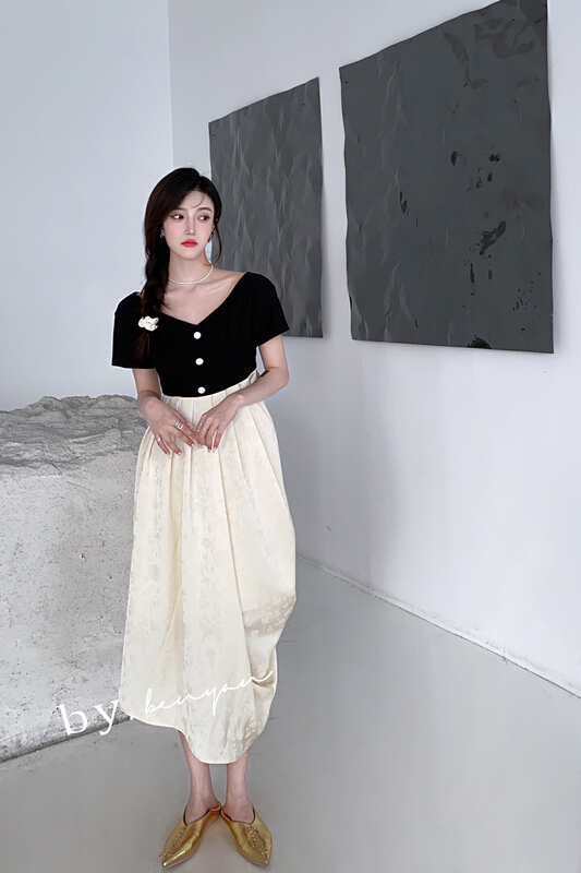 goods in stock! New in early summer! [benyan] French oil painting thin dress 6066# zxx
