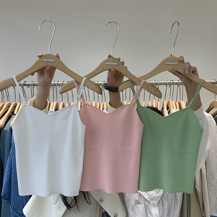 New in early summer! [on line] design sense solid color versatile slim tank top / sling a2006# lwy