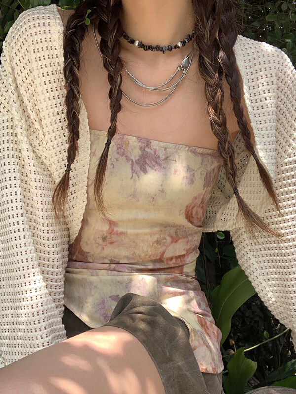 [wgwe] sleeveless hot girl tie dye wrap vest / sling 1579# PCZ