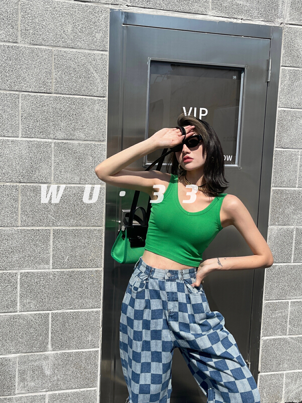 New year in early spring! [Wu. 33] elastic solid color simple versatile vest 2267# WTT