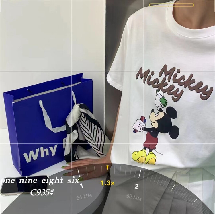 [1986] Mickey print loose Casual Short Sleeve T-shirt 935# XYY