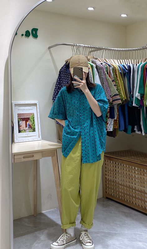 [da. 7] fashionable, simple and versatile Polka Dot shirts (shirts only) 2637-# LSL