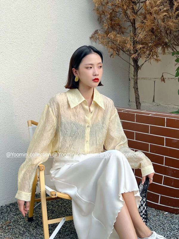 New year in early spring! [yoomini] Korean simple loose shirt c12443# jhy