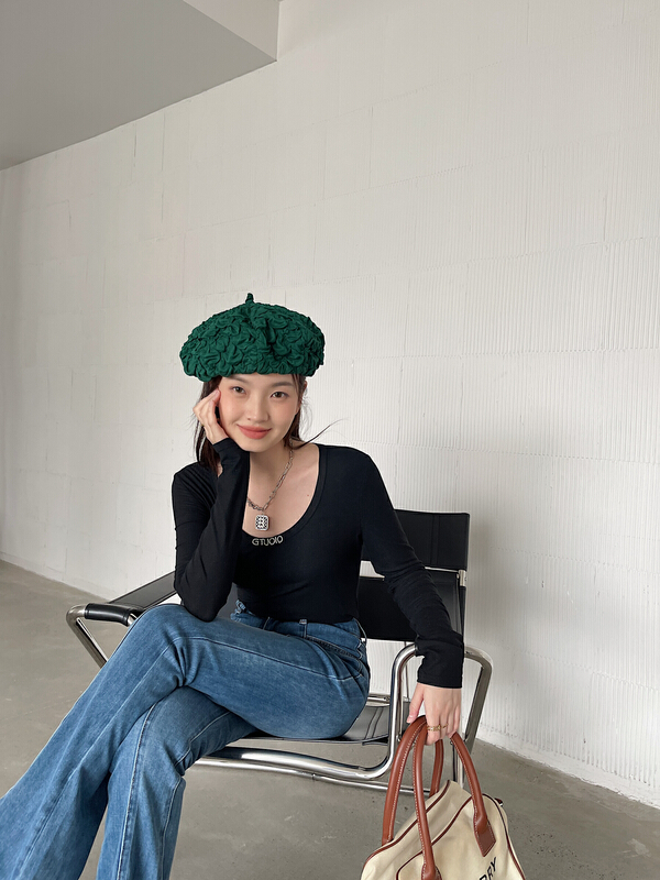 [DS] versatile letter slim bottomed shirt a6289# XYJ