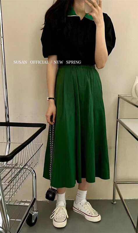 New in early summer! [Susan] color blocking Korean loose shirt 982# LSW