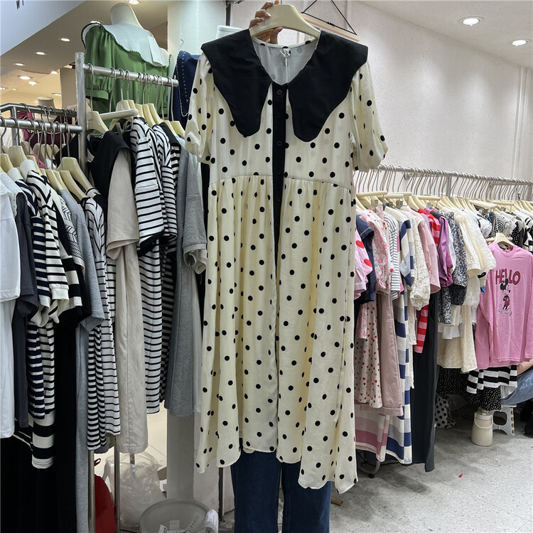 [hey Bella] Korean fashion wave point dress 2322-1# ll