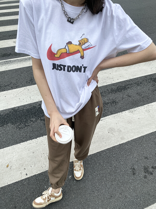New year in early spring! [two percent] Korean printed Casual Short Sleeve T-shirt 9861\lsl