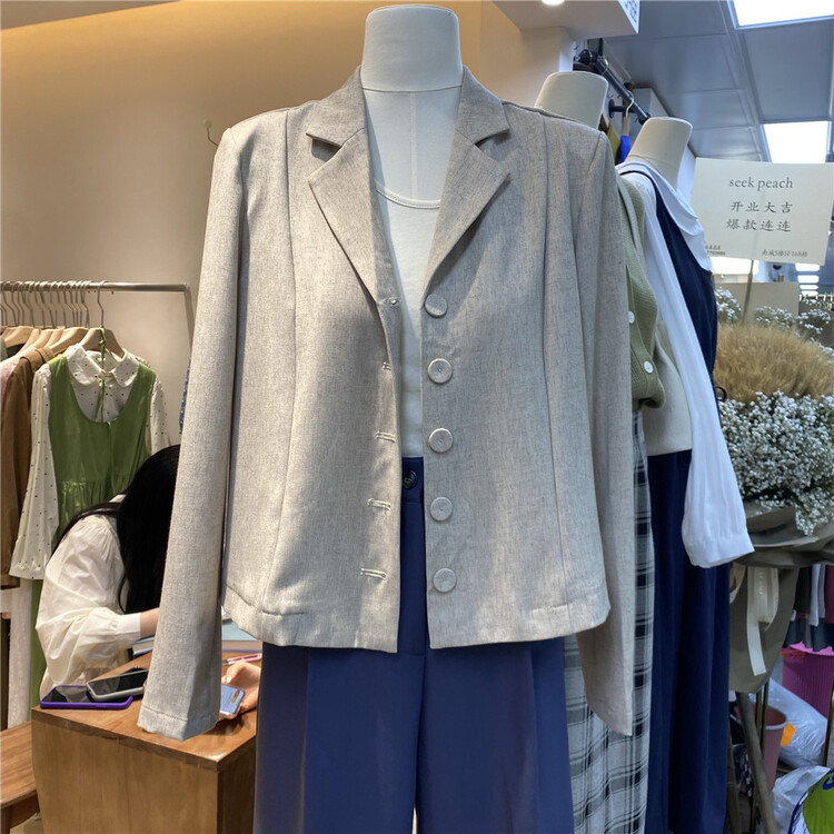 New year in early spring! [seek peach] single breasted fashion Korean suit 80002# ll
