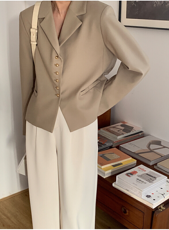 New year in early spring! [the mind] solid color simple and versatile suit 60059# jhy
