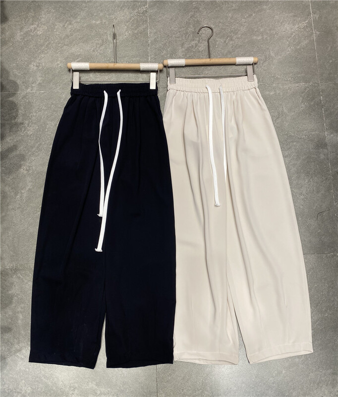【F】 High waist slim drawstring tie casual pants 1129# HBx