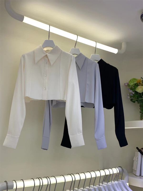 [Wuzhi] niche short long sleeve shirt 77225-1# XJ