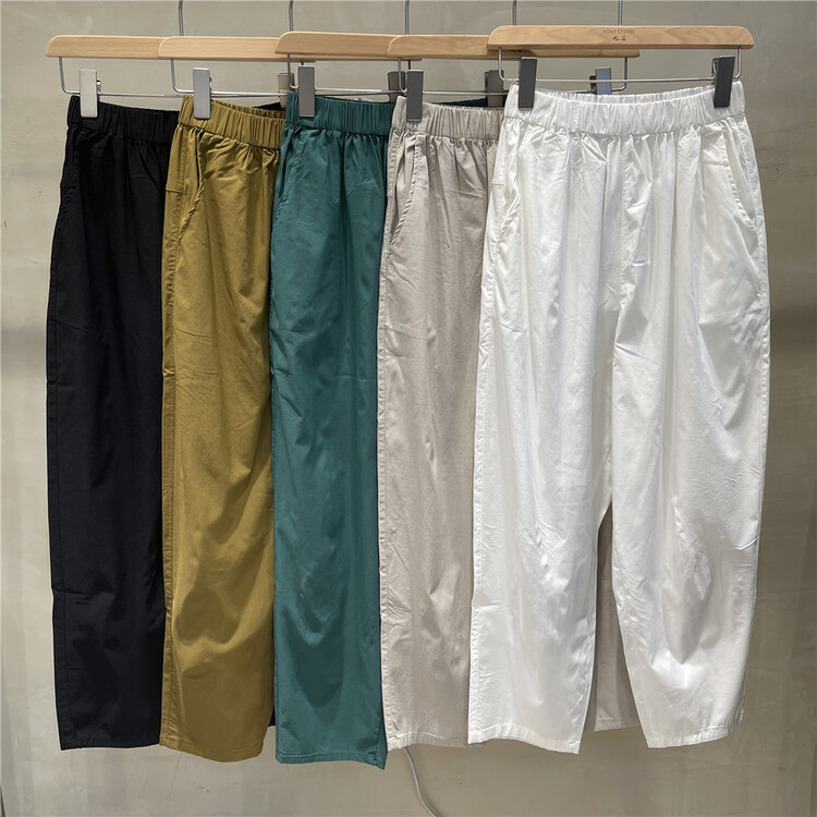 [fabric] elastic waist comfortable Korean casual pants 862000# L