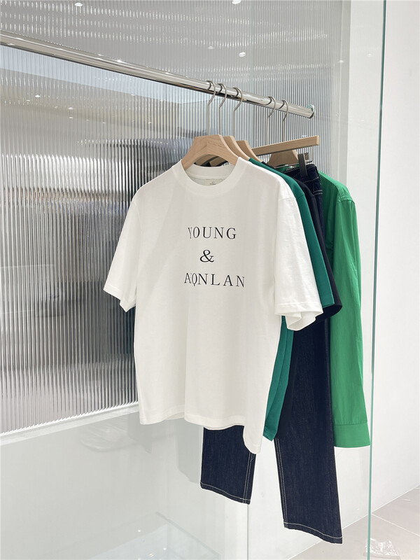 [x.t] round neck lettered short sleeve T-shirt t1382# ZZL
