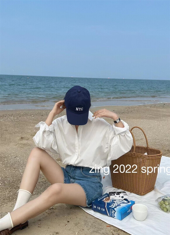 New year in early spring! [zingstyle] slim and comfortable Korean shirt w838# L