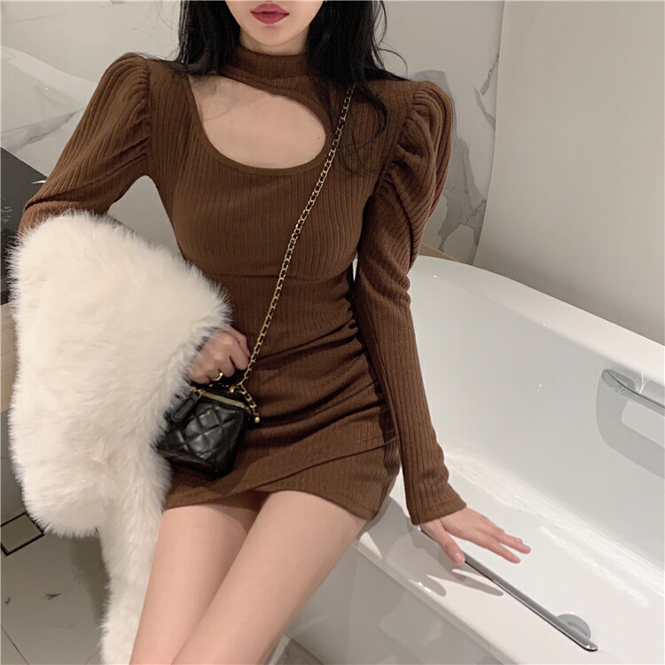 New year in early spring! [xinyuanjieyi Xinyuan dressing] a high-level famous lady who wants to be careful with the machine neck dress 515# Cl