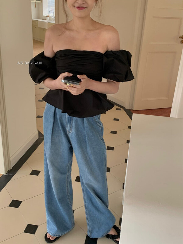 [A.K skylan] straight versatile loose jeans 9339# zxl