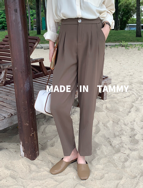 New year in early spring! [Tammy] four color commuter classic simple urban trousers 50832# L