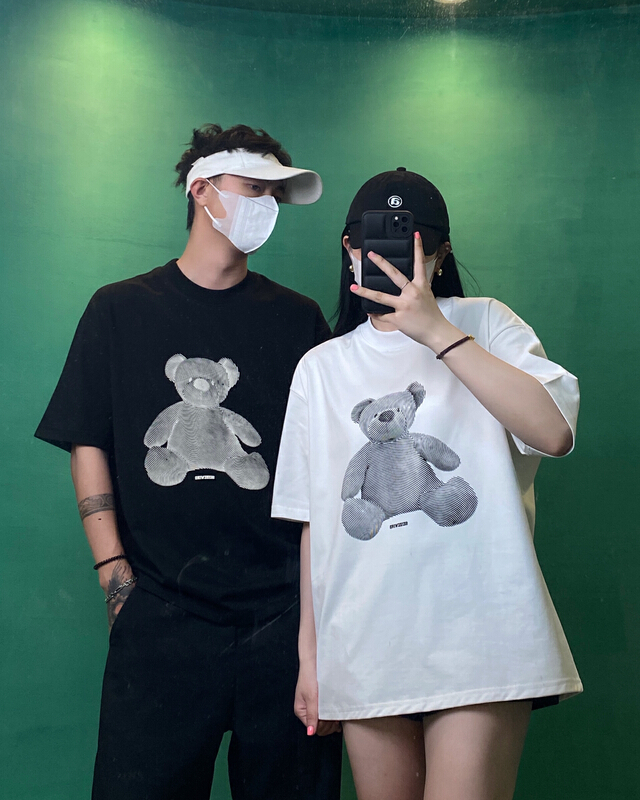 New in early summer! [TPY] loose Cartoon Bear design personalized short sleeve T-shirt 6115# ZZL