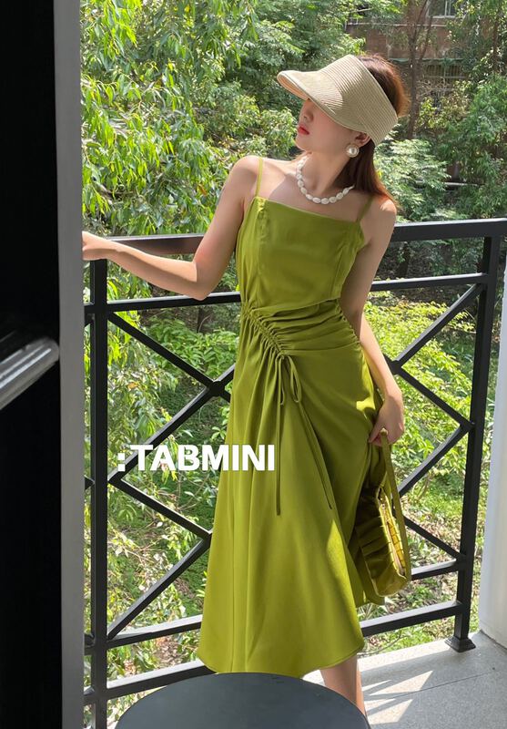 New in early summer! [tabmini] Korean slim lace up dress x19537-f# WPL