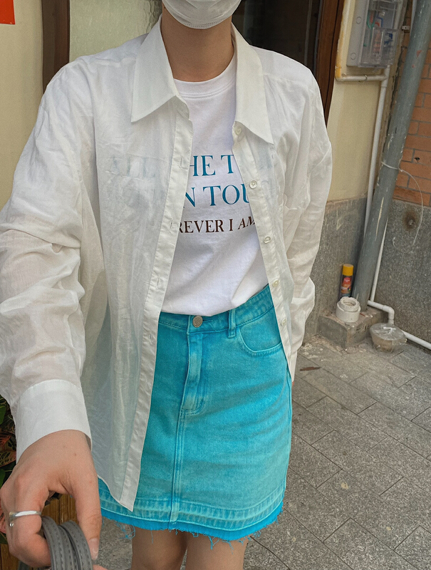 New in early summer! [trust me] Korean casual one pocket shirt 66050# ozq