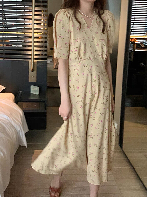 New in early summer! [cepar] floral thin versatile dress 7158# LSW