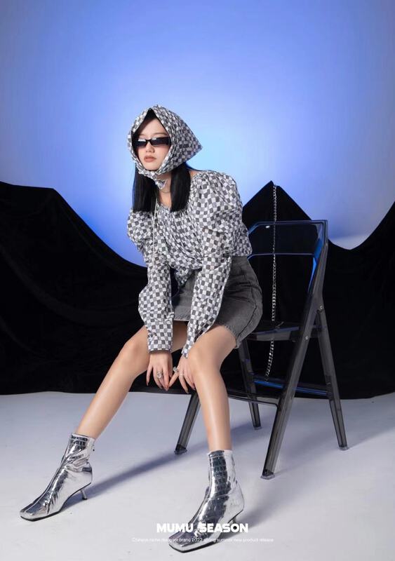 New year in early spring! [Mumu season] Plaid versatile slim shirt 6230# zxl